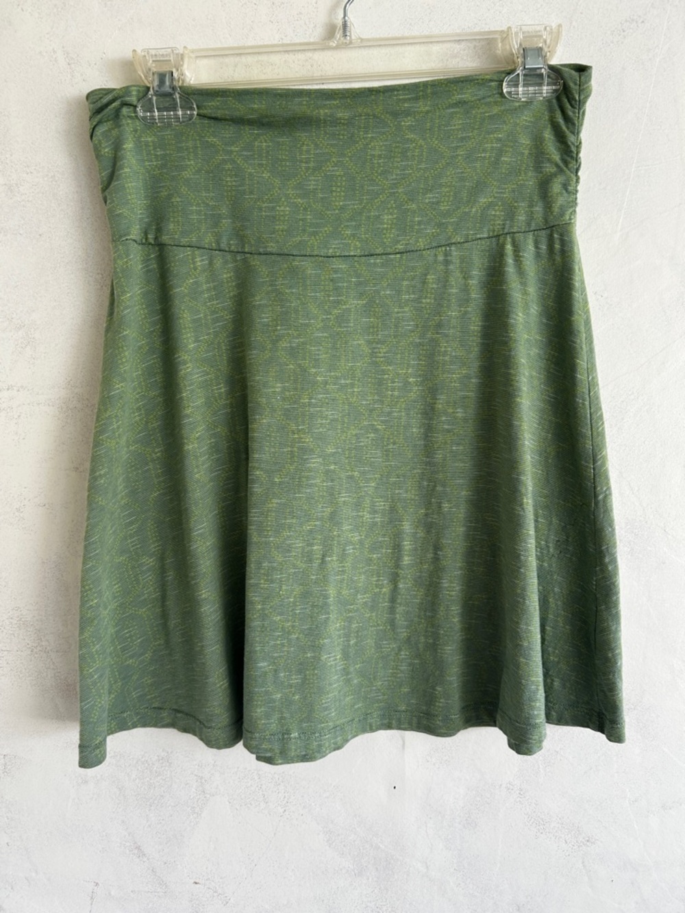 Toad&Co Green Heathered A-Line Skirt
